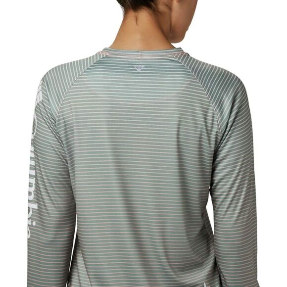 COLUMBIA Striped & Floral Multicolored Sz Large Long Sleeve SUPER TIDAL Shirt - Picture 5 of 6